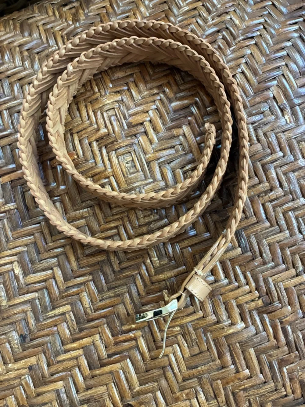 J. Crew Woven Leather Braided Belt in Tan - Picture 2 of 3